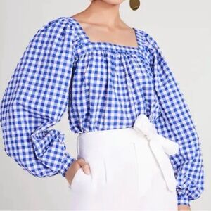 Kate Spade brand new Blue Gingham Women's Top